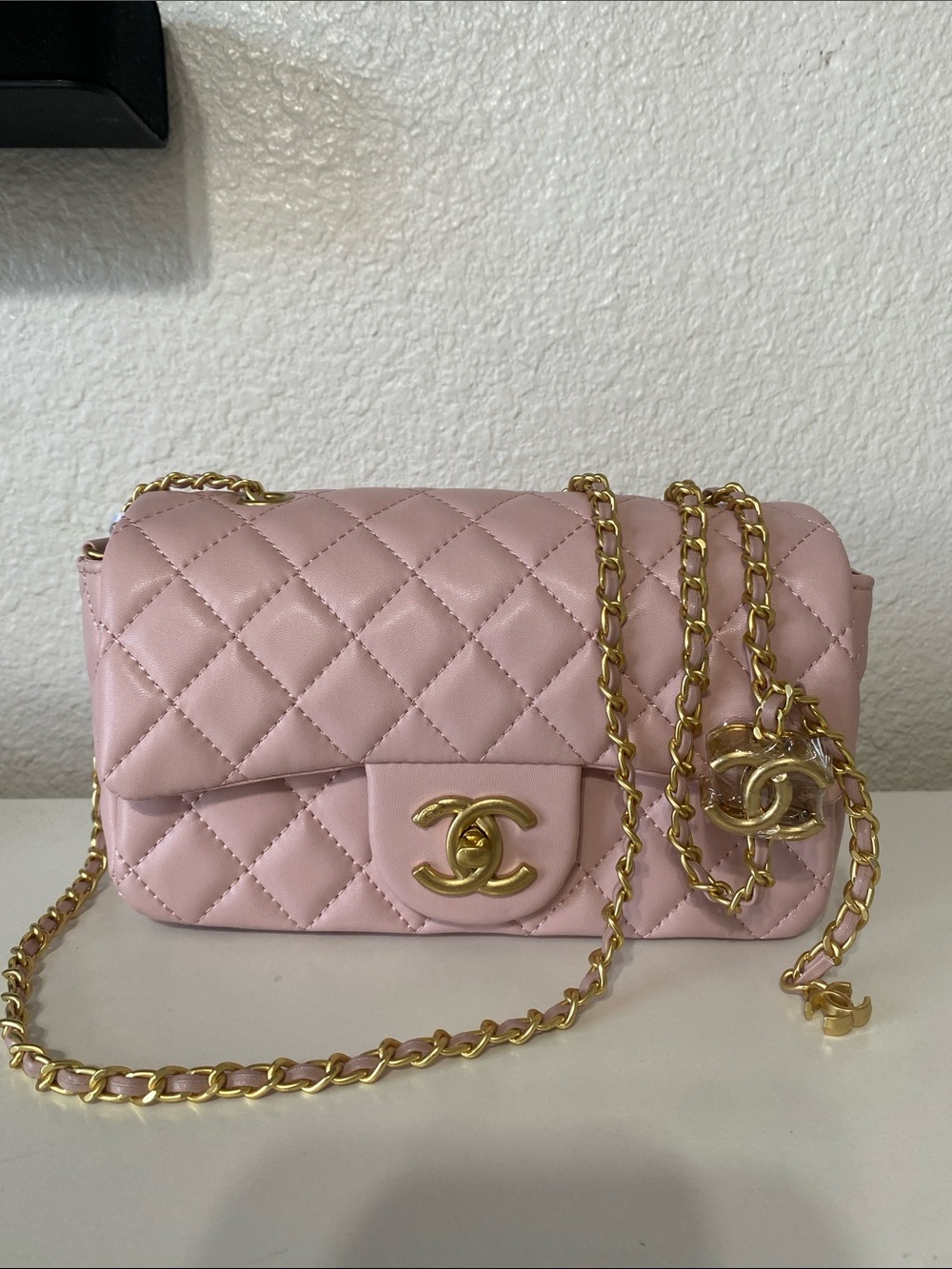 CHANEL VIP GWP Pink Quilted Mini Crossbody